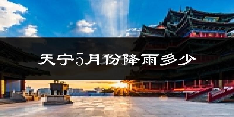 天宁5月份降雨多少?