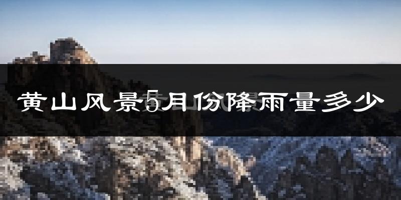 黄山风景5月份降雨量多少?黄山风景五月下雨多吗?