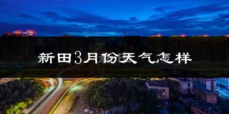 新田县3月份天气如何?冷热变化大吗?